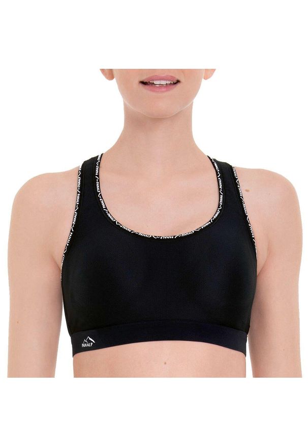 ANITA ACTIVE - Stanik do biegania Pan Alp z wysoki poziomem podtrzymywania. Kolor: biały, wielokolorowy, czarny. Materiał: poliester, poliamid, elastan. Sport: fitness