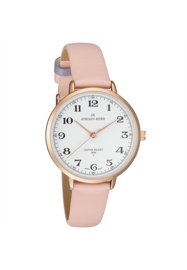 Zegarek damski Jordan Kerr C3344ALX różowy. Kolor: różowy