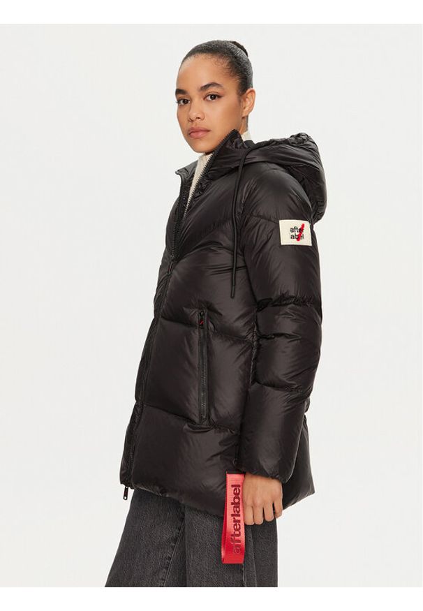 After Label Kurtka puchowa Vienna A00029 Czarny Regular Fit. Kolor: czarny. Materiał: syntetyk