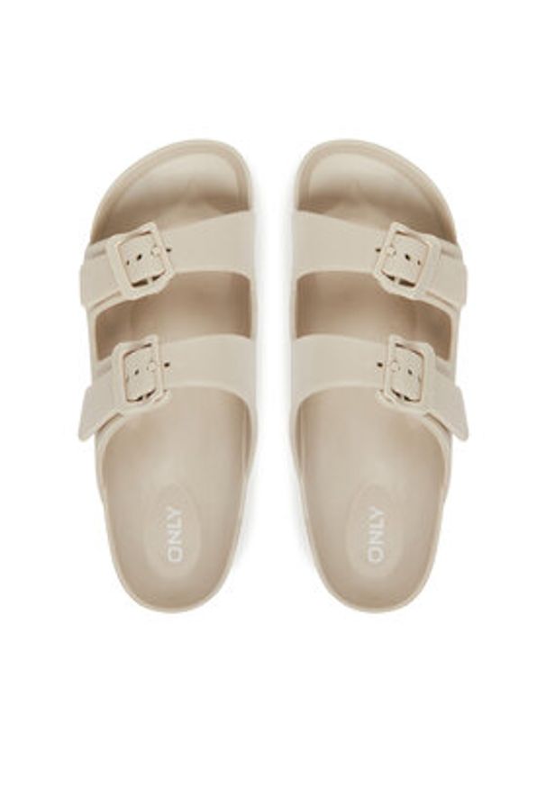 ONLY Shoes Klapki Onlcristy 15316868 Beżowy. Kolor: beżowy