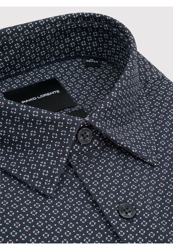 Pako Lorente - PAKO LORENTE – Koszula męska we wzór geometryczny. Materiał: elastan, nylon. Długość rękawa: długi rękaw. Długość: długie. Wzór: geometria. Sezon: wiosna