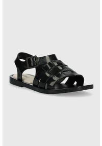melissa - Melissa sandały MELISSA BASKET SANDAL AD damskie kolor czarny M.33807.K754. Zapięcie: klamry. Kolor: czarny. Materiał: materiał, guma, kauczuk. Wzór: gładki. Obcas: na obcasie. Wysokość obcasa: niski #5
