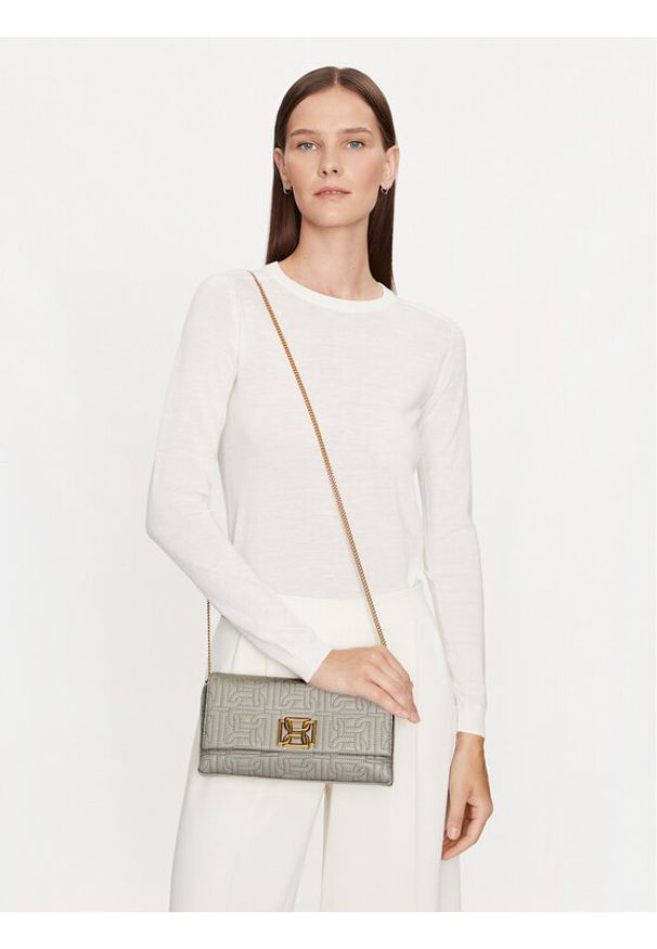 DKNY Torebka Delanie R34GBB12 Szary. Kolor: szary. Materiał: skórzane