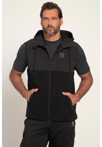 JAY-PI - Męska Kamizelka Jay-Pi golf kaptur wodoodporny zamek błyskawiczny. Typ kołnierza: golf. Kolekcja: plus size. Kolor: czarny. Materiał: poliester, materiał. Sport: golf