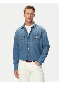 Tommy Jeans Koszula jeansowa DM0DM23028 Niebieski Relaxed Fit. Kolor: niebieski. Materiał: bawełna #1