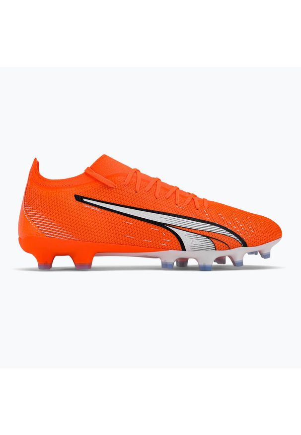 Buty do piłki nożnej męskie Puma Ultra Match Fgag. Kolor: pomarańczowy, biały, wielokolorowy, niebieski. Materiał: materiał, syntetyk