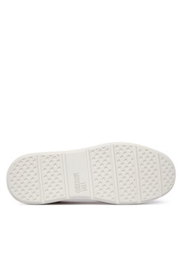 Love Moschino - LOVE MOSCHINO Sneakersy JA15234G1OINB10D Biały. Kolor: biały. Materiał: skóra