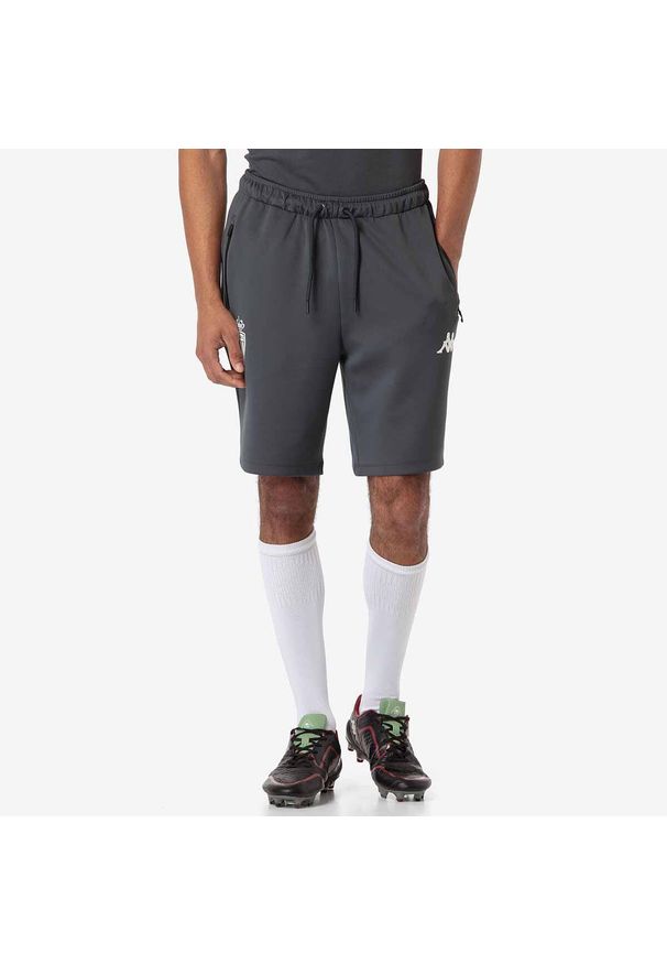 Kappa - Szorty AS Monaco Atriny 2024/25. Kolor: szary. Sport: piłka nożna