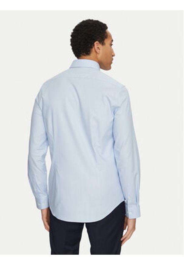 Calvin Klein Koszula K10K114310 Błękitny Slim Fit. Kolor: niebieski. Materiał: bawełna