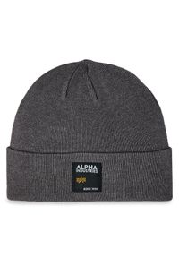Alpha Industries Czapka Label Beanie 118934 Szary. Kolor: szary. Materiał: materiał