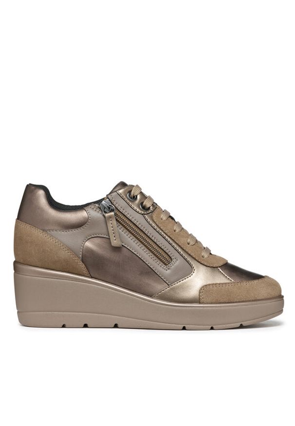 Geox Sneakersy D Ilde D36RAC 0BN22 C6692 Złoty. Kolor: złoty. Materiał: skóra