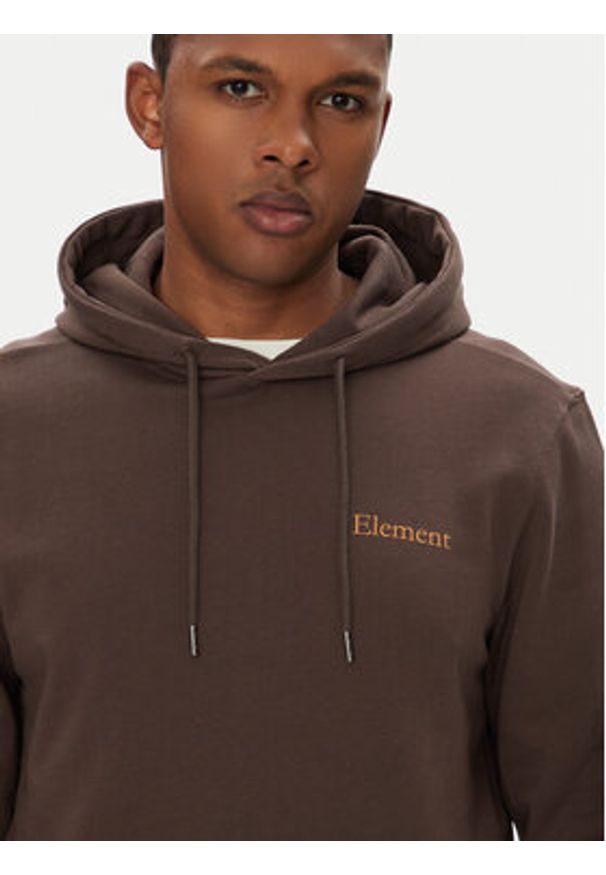 Element Bluza ELYSF00262 Brązowy Regular Fit. Kolor: brązowy. Materiał: bawełna