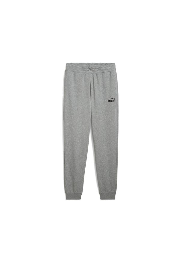 Puma - Męskie spodnie dresowe Essentials z logo No. 1 PUMA. Kolor: szary. Materiał: dresówka. Sport: fitness