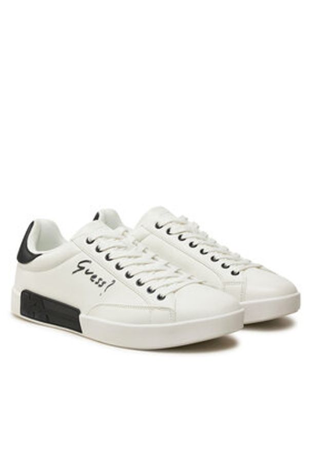 Guess Sneakersy Caserta FMFCAS ELE12 Biały. Kolor: biały. Materiał: skóra