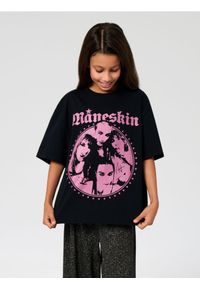 Sinsay - Bawełniana koszulka z nadrukiem Måneskin - czarny. Kolor: czarny. Materiał: bawełna. Wzór: nadruk #1