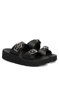 Love Moschino - LOVE MOSCHINO Klapki JA28274I0OIA0000 Czarny. Kolor: czarny. Materiał: skóra #2