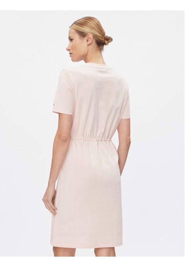 TOMMY HILFIGER - Tommy Hilfiger Sukienka codzienna 1985 WW0WW40734 Różowy Regular Fit. Okazja: na co dzień. Kolor: różowy. Materiał: bawełna. Typ sukienki: proste. Styl: casual