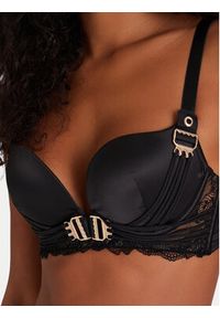 Hunkemöller Biustonosz z fiszbiną Avela 302375 Czarny. Kolor: czarny. Materiał: syntetyk #4