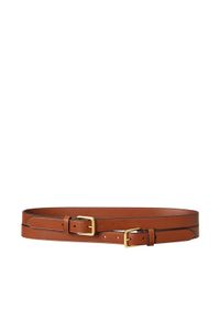 Lauren Ralph Lauren - LAUREN RALPH LAUREN Pasek 412936524006 Brązowy. Kolor: brązowy. Materiał: skóra #1