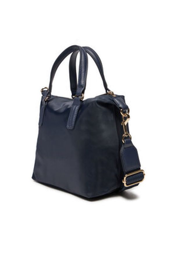 TOMMY HILFIGER - Tommy Hilfiger Torebka Poppy Th Small Tote AW0AW15640 Granatowy. Kolor: niebieski