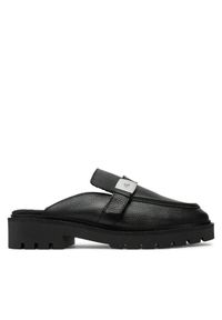 Calvin Klein Jeans Klapki Flatform Slipon Mg Lth YW0YW01655 Czarny. Kolor: czarny. Materiał: skóra