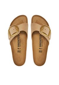 Birkenstock Klapki Madrid Big Buckle 1024009 Beżowy. Kolor: beżowy. Materiał: nubuk, skóra #5