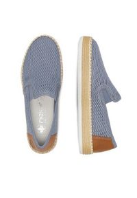 Rieker Espadryle L7873-12 Niebieski. Kolor: niebieski. Materiał: materiał #6