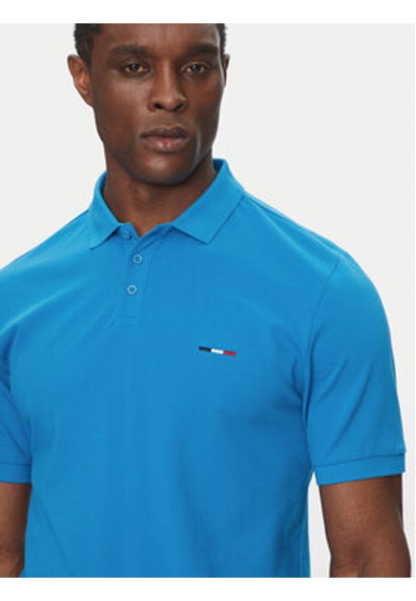 Hechter Paris Polo Pique H-Eco 74004 151902 Niebieski Regular Fit. Typ kołnierza: polo. Kolor: niebieski. Materiał: bawełna