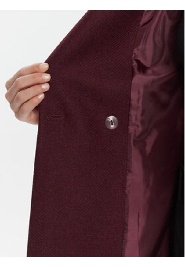 Rinascimento Płaszcz wełniany CFC0126218003 Bordowy Regular Fit. Kolor: czerwony. Materiał: syntetyk