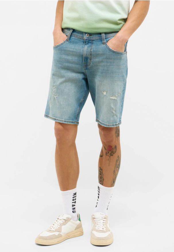 Męskie szorty Mustang Style Denver Shorts Denim Blue 1016590 5000 313. Materiał: denim