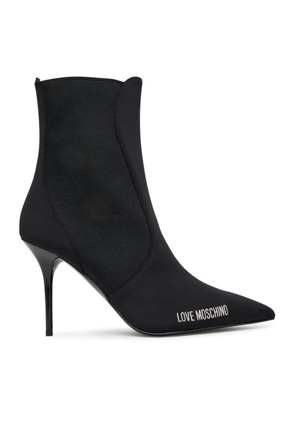 Love Moschino - LOVE MOSCHINO Botki JA21059G0NIM0000 Czarny. Kolor: czarny. Materiał: materiał