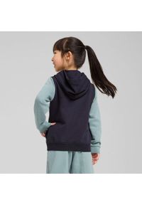 Bluza z kapturem Puma Sandy Adventures Hoodie Full-zip Tr, Dzieci. Typ kołnierza: kaptur. Kolor: niebieski. Materiał: bawełna, materiał