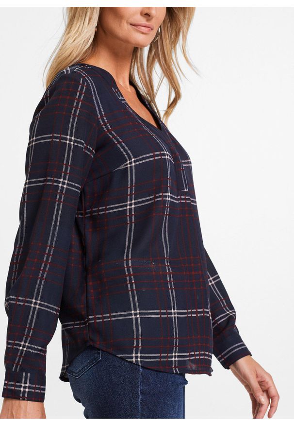 bonprix - Tunika. Kolor: niebieski. Materiał: materiał. Styl: elegancki