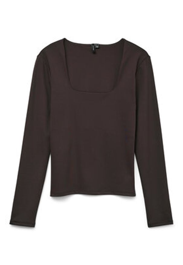 Vero Moda Bluzka Million 10334613 Brązowy Regular Fit. Kolor: brązowy. Materiał: syntetyk