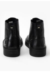Karl Lagerfeld - Sneakersy męskie czarne KARL LAGERFELD FLINT Mid Lace Boot. Okazja: do pracy, na spacer, na co dzień. Kolor: czarny. Sport: turystyka piesza #3