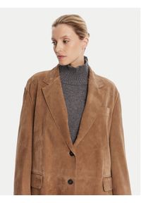 Weekend Max Mara Kurtka skórzana Rolanda 2525446071650 Brązowy Oversize. Kolor: brązowy. Materiał: skóra #4