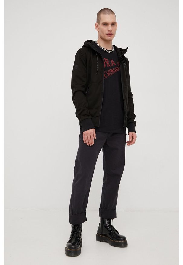 Superdry spodnie bawełniane męskie kolor czarny w fasonie chinos. Kolor: czarny. Materiał: bawełna