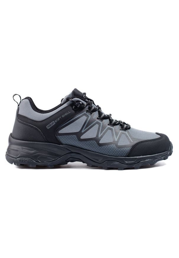 Męskie buty trekkingowe DK szare czarne. Kolor: wielokolorowy, czarny, szary. Materiał: materiał