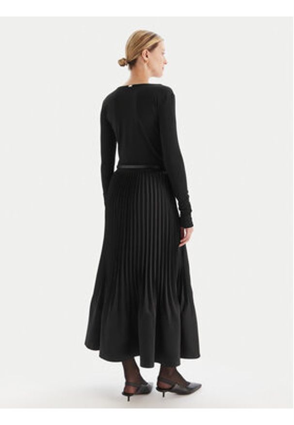 Fracomina Sukienka dzianinowa FS25WD2003W411F9 Czarny Slim Fit. Kolor: czarny. Materiał: syntetyk