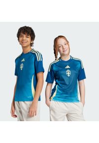 Adidas - Koszulka Sweden 25 (Women's Team) Away Kids. Kolor: niebieski. Materiał: materiał