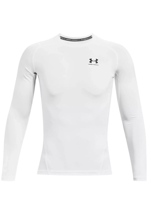 Under Armour - Longsleeve treningowy męski UNDER ARMOUR UA HG ARMOUR COMP LS. Kolor: biały. Materiał: tkanina, materiał. Długość rękawa: długi rękaw