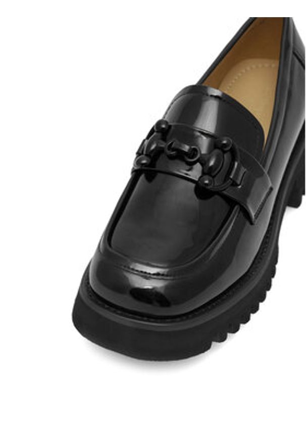Badura Loafersy WFA2487-1Z Czarny. Kolor: czarny. Materiał: lakier, skóra