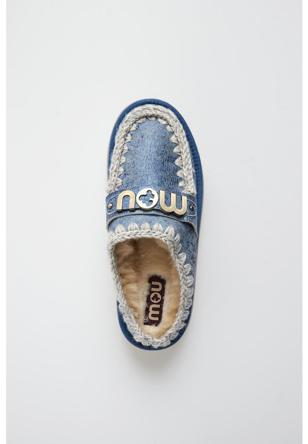 Mou - Klapki damskie skórzane mule MOU. Materiał: skóra