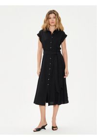 GAP - Gap Sukienka koszulowa 857655-02 Czarny Regular Fit. Kolor: czarny. Materiał: wiskoza, len. Typ sukienki: koszulowe