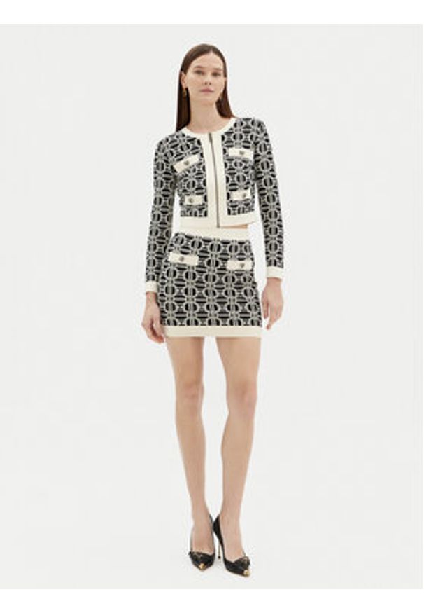 Elisabetta Franchi Spódnica mini GK-04B-47E2-V260 Czarny Slim Fit. Kolor: czarny. Materiał: syntetyk