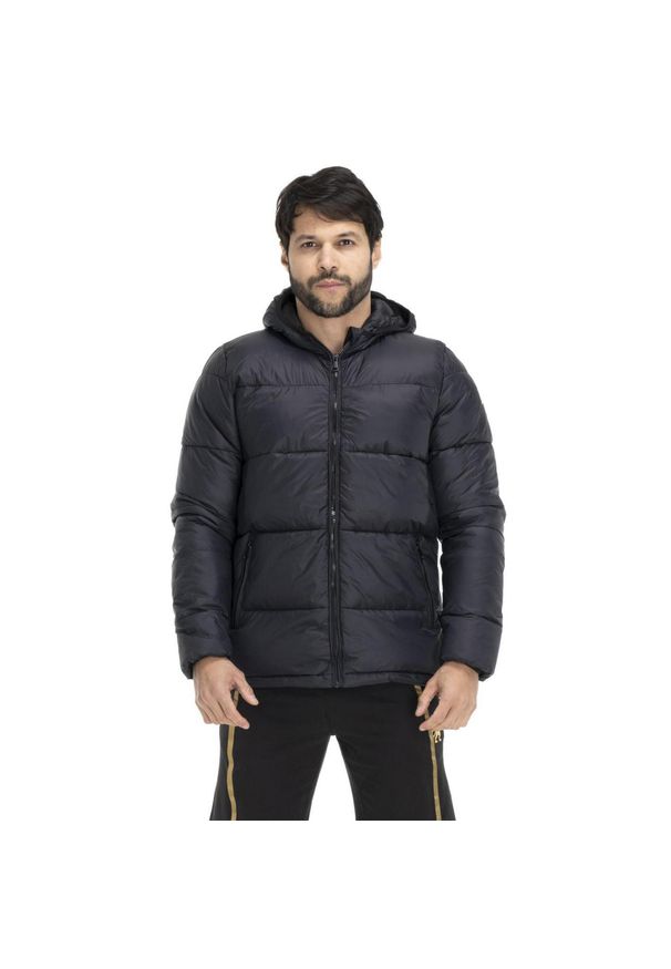 LEONE 1947 APPAREL - Męska kurtka z kapturem Welcome Back. Typ kołnierza: kaptur. Kolor: czarny. Materiał: tkanina. Sport: turystyka piesza