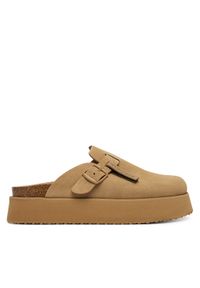 D.Franklin Klapki DFSH414005 Brązowy. Kolor: brązowy. Materiał: skóra, zamsz #1