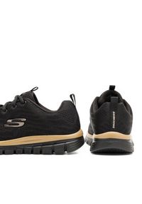 skechers - Skechers Sneakersy GRACEFUL - GET CONNECTED 12615 BKRG Czarny. Kolor: czarny. Materiał: materiał #6