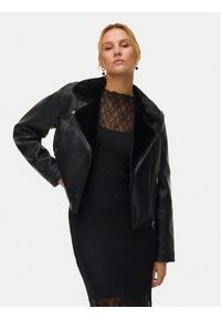 Vero Moda Kurtka z imitacji skóry Hailey 10250405 Czarny Regular Fit. Kolor: czarny. Materiał: skóra #1