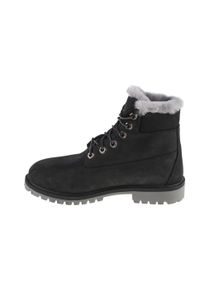 Trapery chłopięce, Timberland Premium 6 IN WP Shearling Boot Jr. Kolor: wielokolorowy, czarny, szary. Materiał: guma, skóra, tkanina, materiał, syntetyk